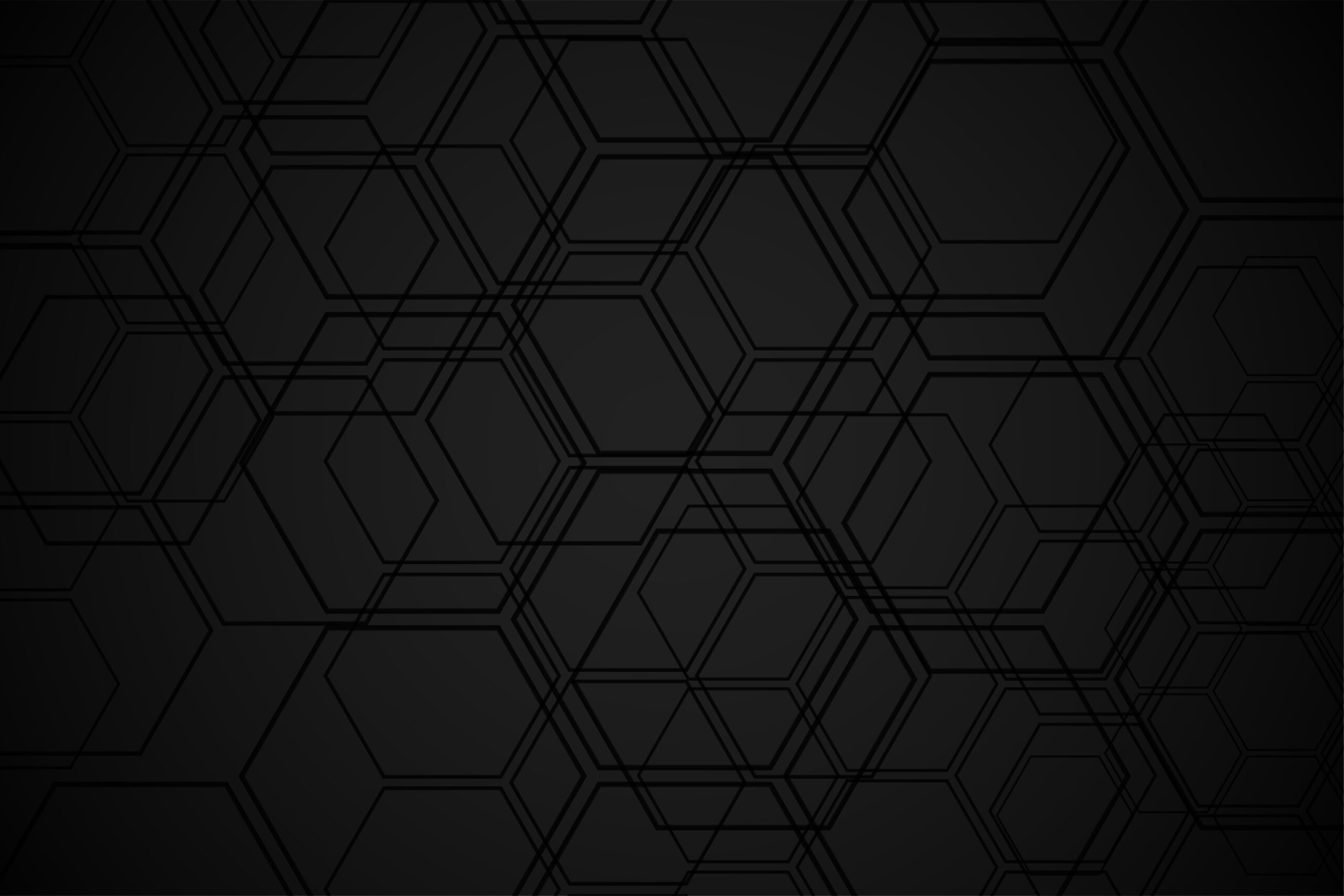 black background with hexagonal shapes